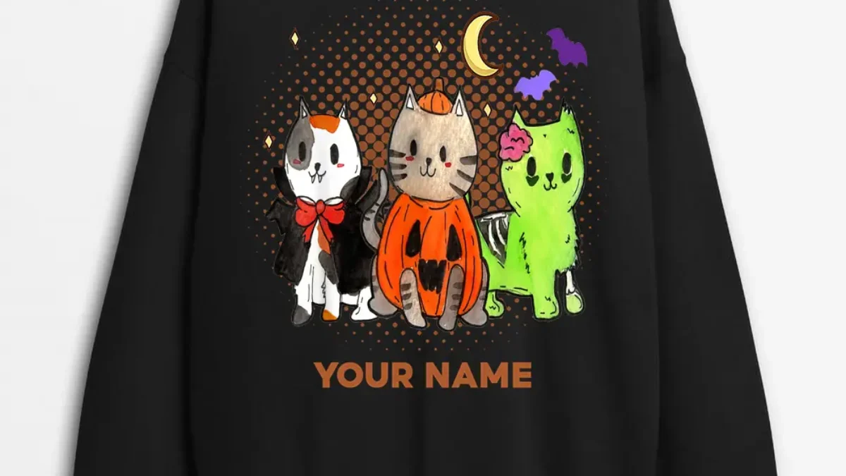 College Ruled - Halloween Cats Anime Cat Kawaii Neko Pumpkin Cat