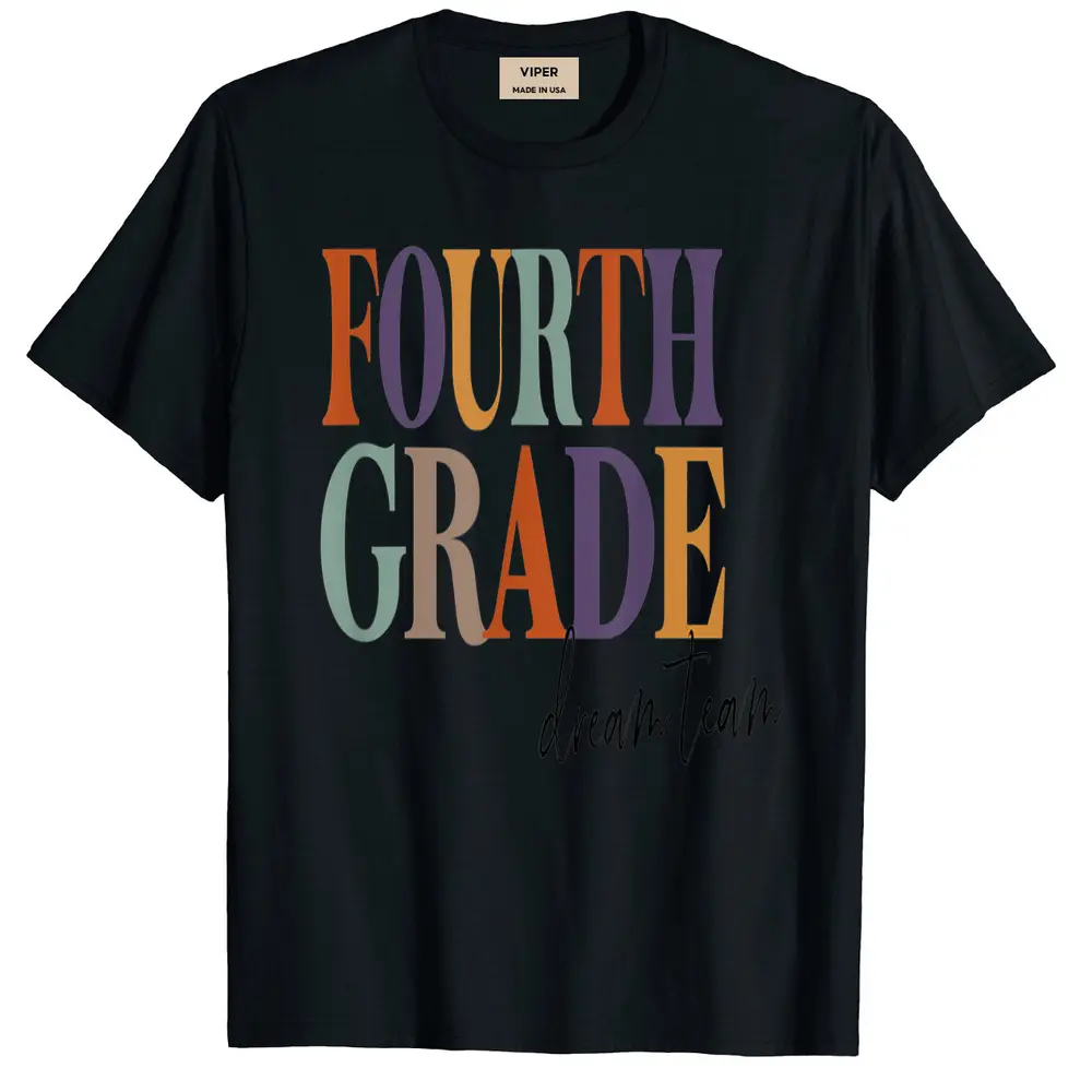 4th Grade Team Teacher Fourth Grade Dream Team Teacher T-Shirt - Black