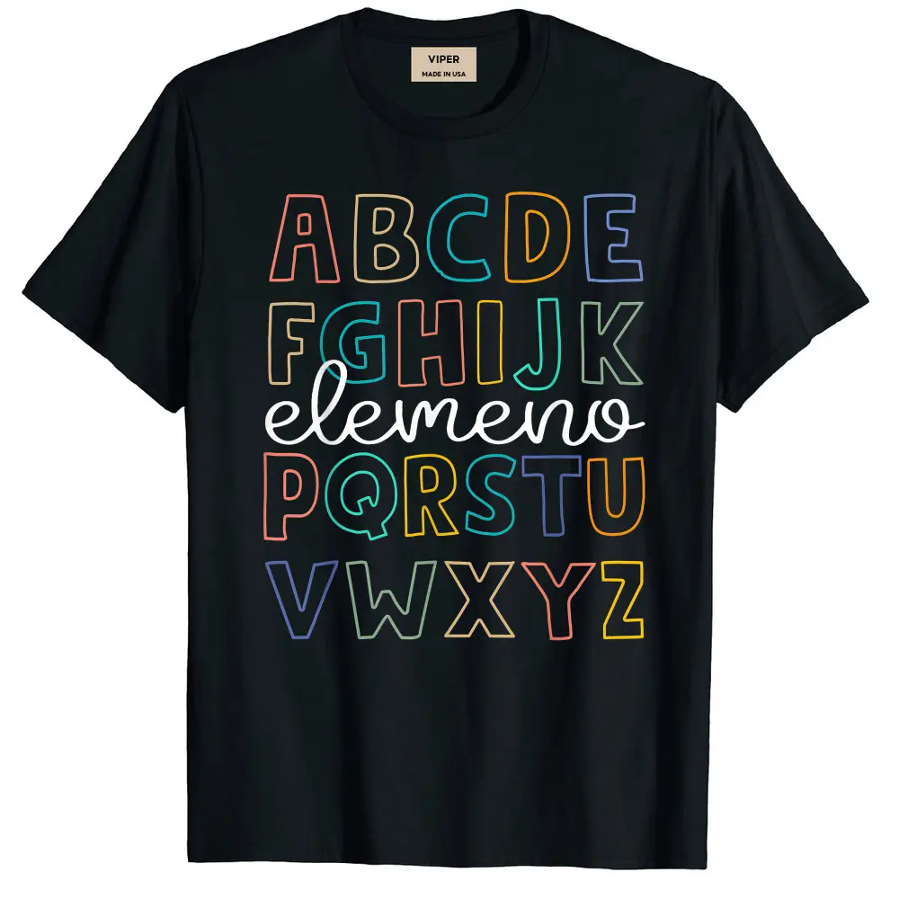 Abc Elemeno Alphabet Kindergarten Teachers Back To School T-Shirt - Black