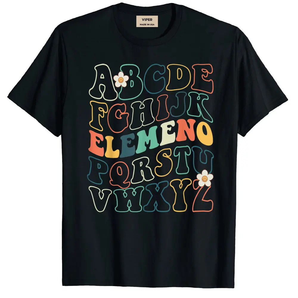 Abc Elemeno Kindergarten Teacher Cute Gifts Back To School T-Shirt - Black