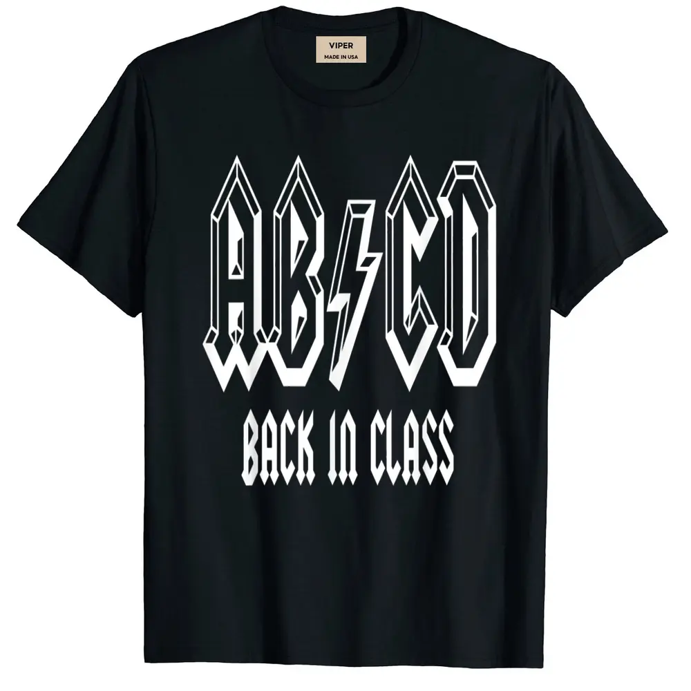 Abcd Rocks Back To School Back In Class Funny Teacher T-Shirt - Black