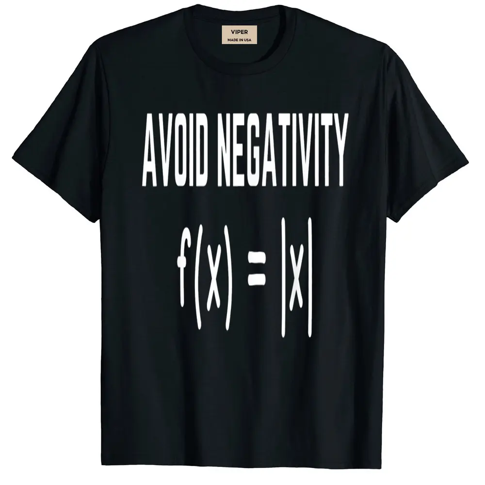 Avoid Negativity Math  Mathematics Funny Math Teacher T-Shirt - Black