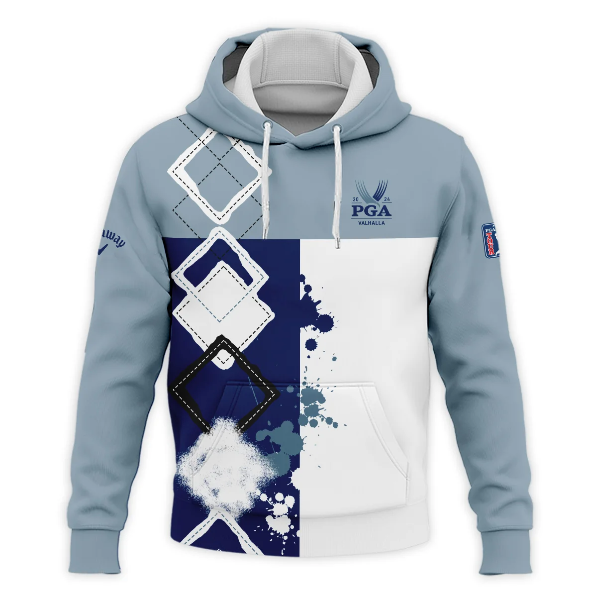 2024 PGA Championship Valhalla Callaway Blue White Brush Line Hoodie Shirt Style Classic Hoodie Shirt