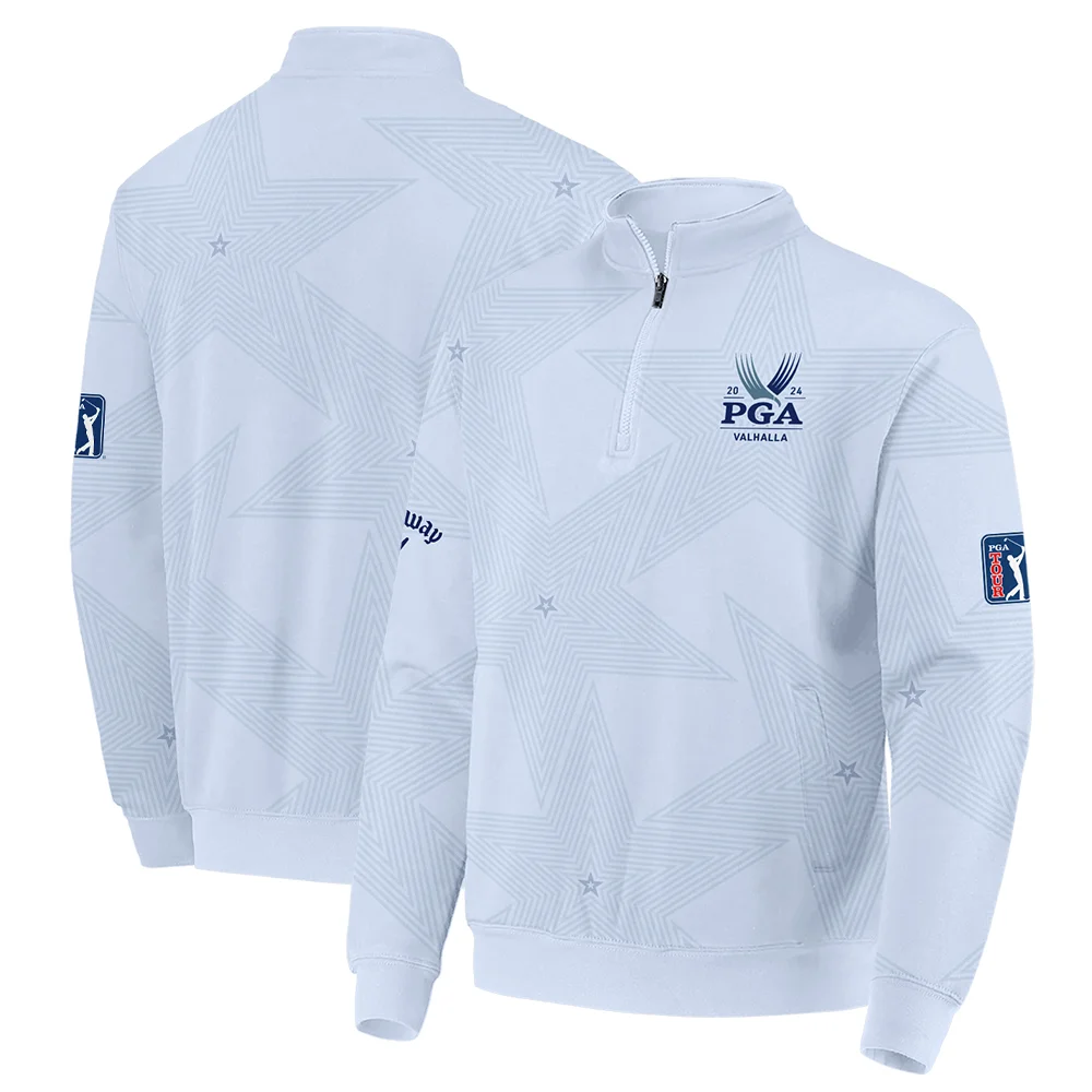 2024 PGA Championship Valhalla Golf Callaway Quarter-Zip Jacket Stars Lavender Mist Golf Sports All Over Print Quarter-Zip Jacket