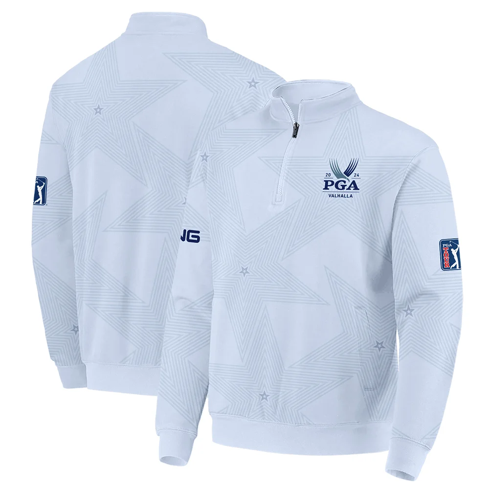 2024 PGA Championship Valhalla Golf Ping Quarter-Zip Jacket Stars Lavender Mist Golf Sports All Over Print Quarter-Zip Jacket