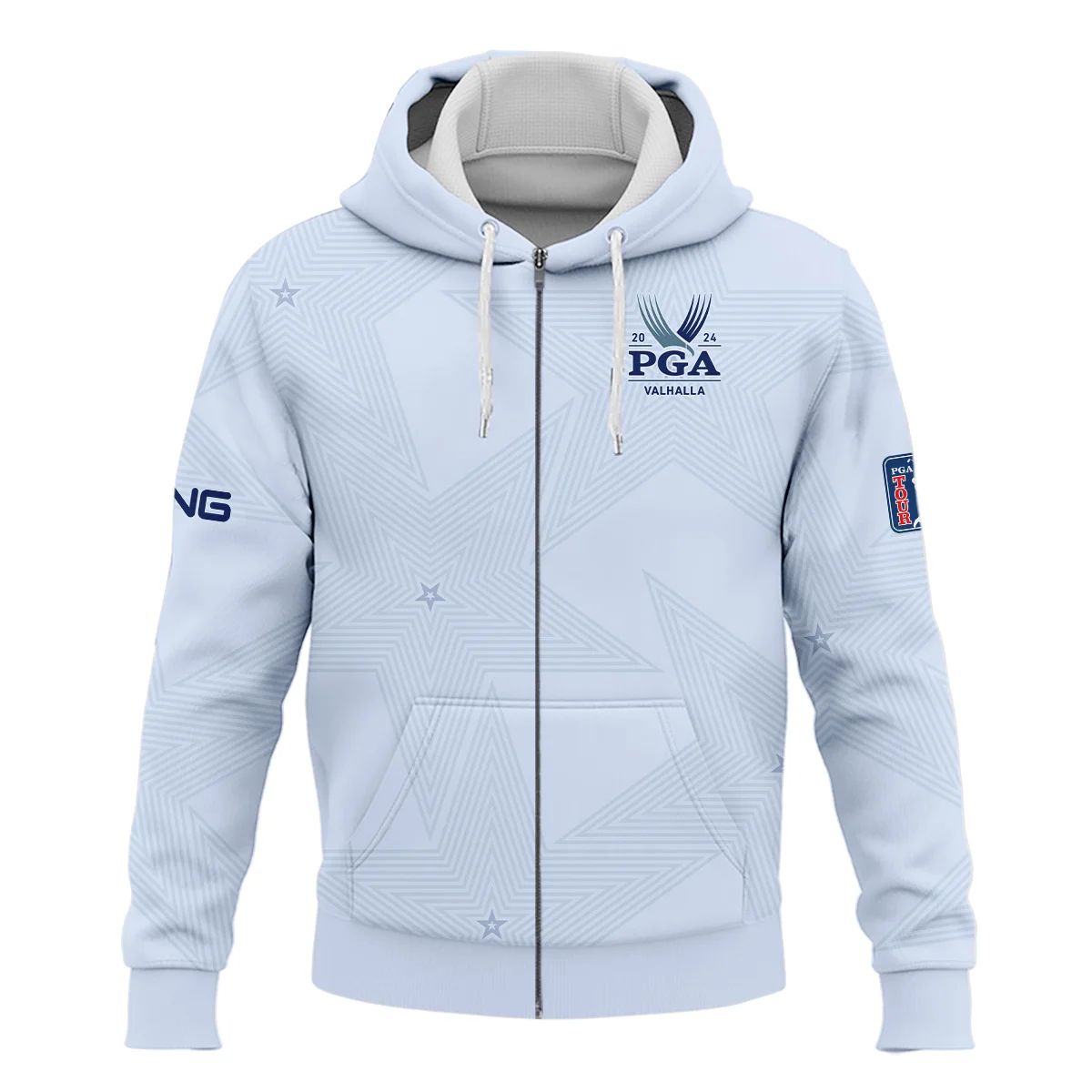 2024 PGA Championship Valhalla Golf Ping Zipper Hoodie Shirt Stars Lavender Mist Golf Sports All Over Print Zipper Hoodie Shirt