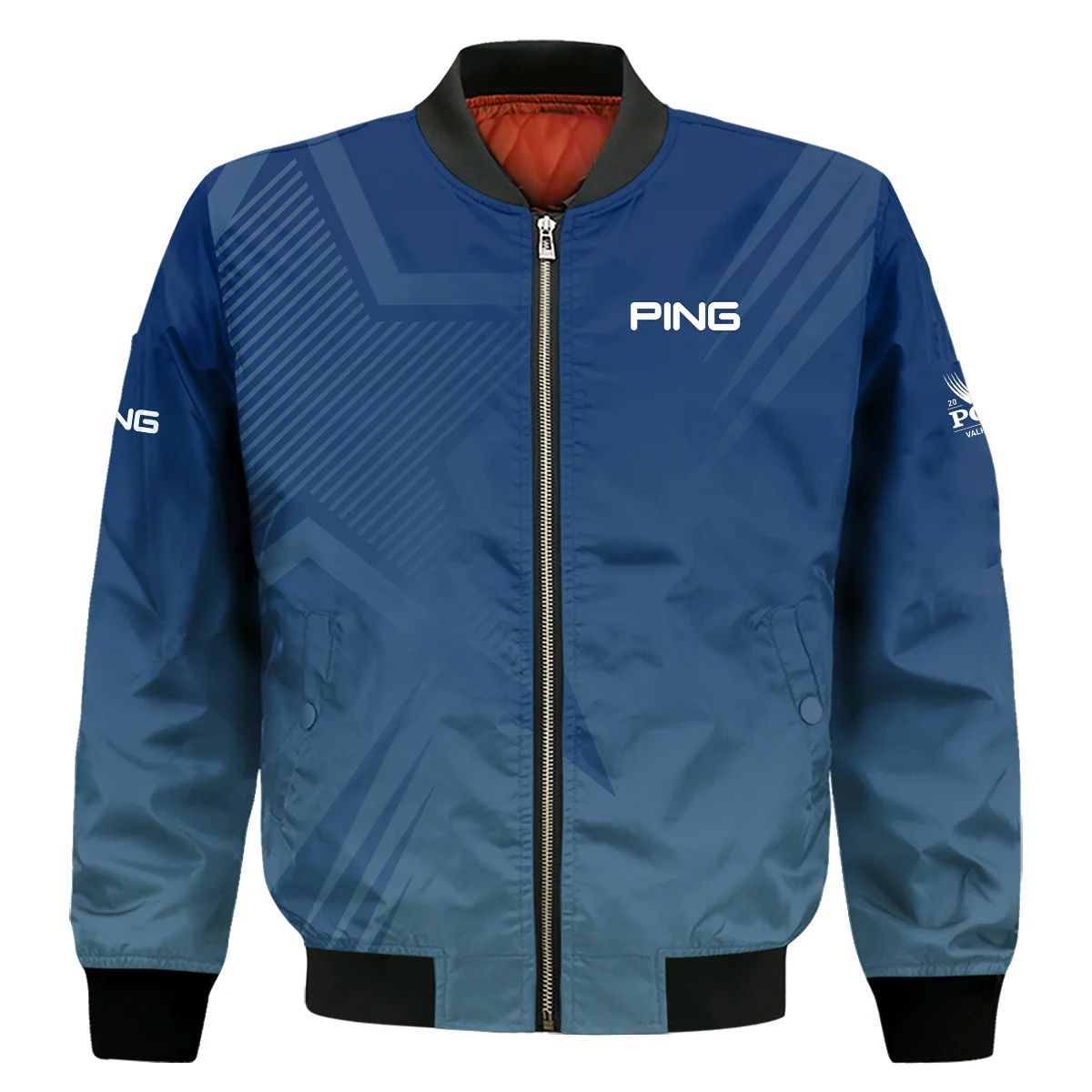 2024 PGA Championship Valhalla Golf Sport Ping Bomber Jacket Star Blue Gradient Straight Pattern Bomber Jacket