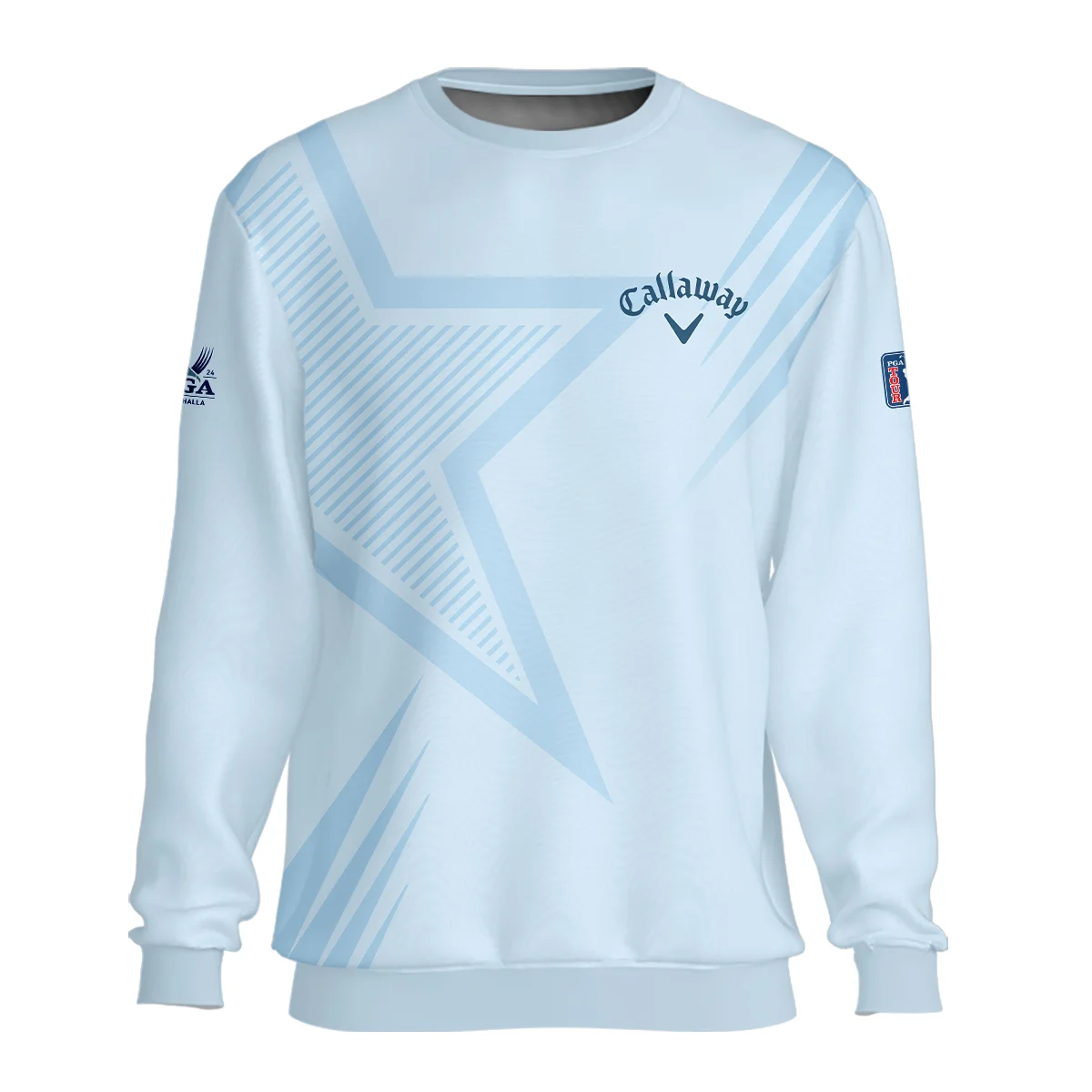 2024 PGA Championship Valhalla Golf Star Line Pattern Light Blue Callaway Unisex Sweatshirt Style Classic Sweatshirt