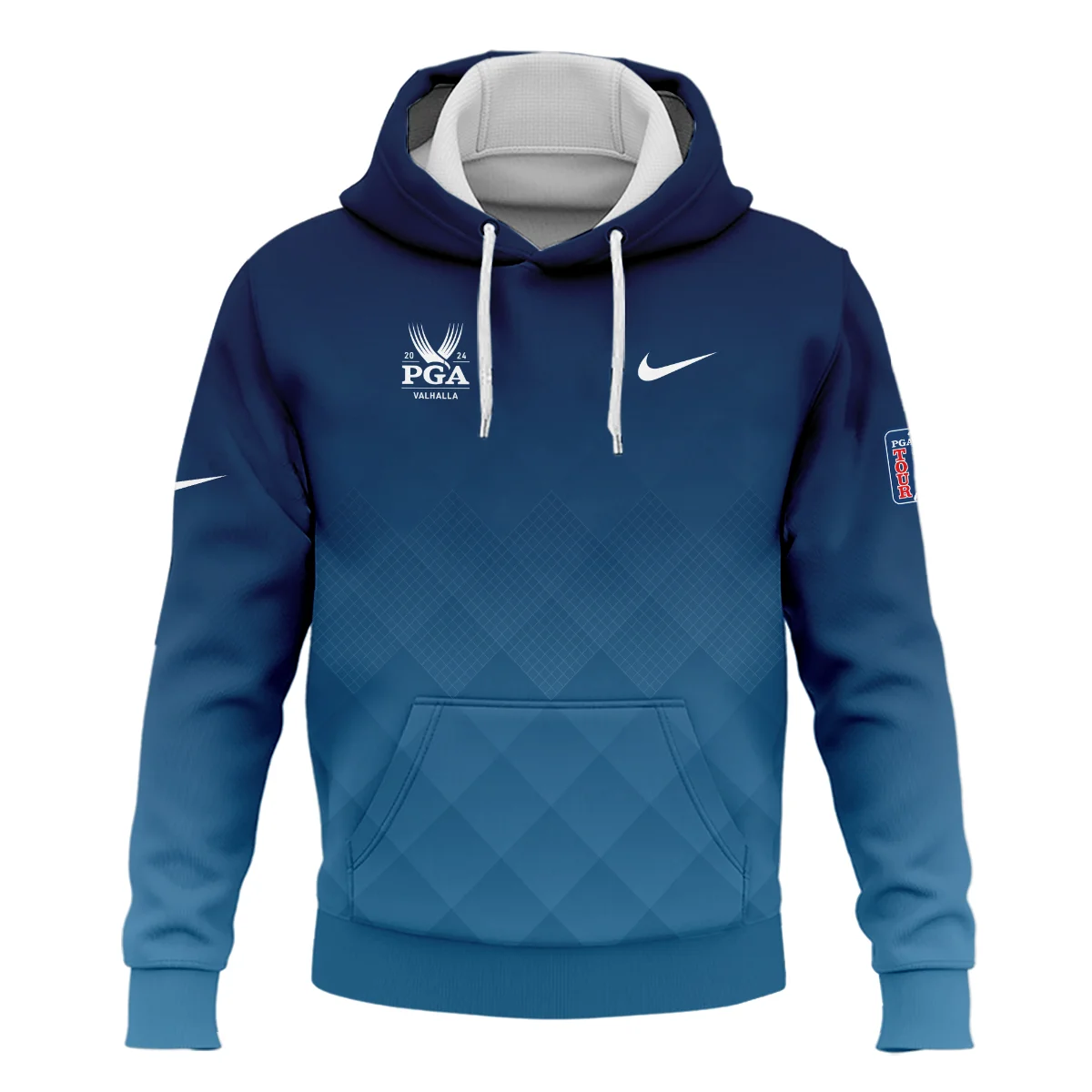 2024 PGA Championship Valhalla Nike Blue Gradient Abstract Stripes  Hoodie Shirt Style Classic Hoodie Shirt