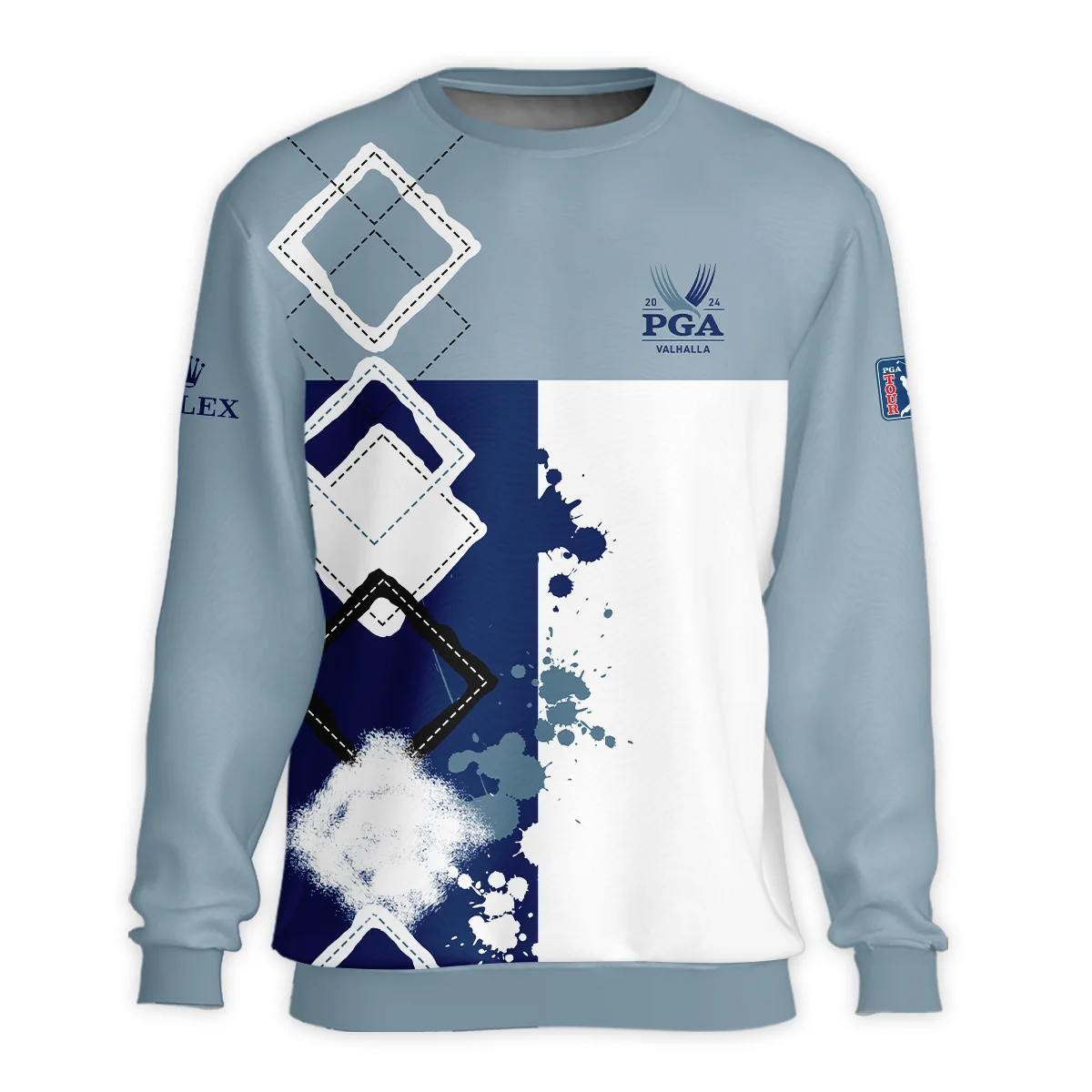 2024 PGA Championship Valhalla Rolex Blue White Brush Line Unisex Sweatshirt Style Classic Sweatshirt