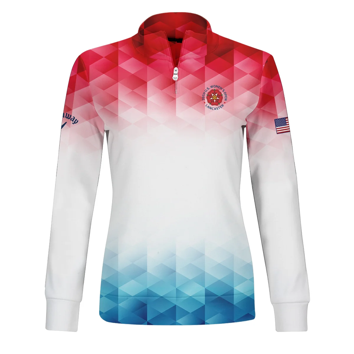 79th U.S. Women’s Open Lancaster Callaway Blue Red Abstract Quater Zip Women