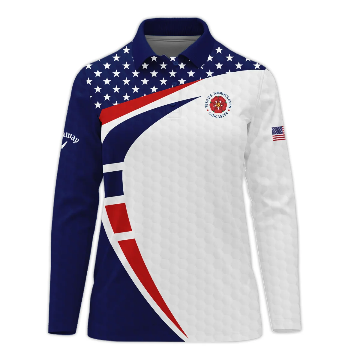 79th U.S. Women’s Open Lancaster Callaway Blue Red White Star Long Polo Shirt