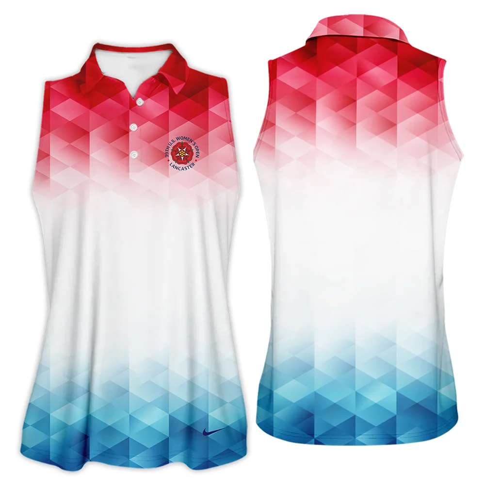 79th U.S. Women’s Open Lancaster Nike Blue Red Abstract Sleeveless Polo Shirt