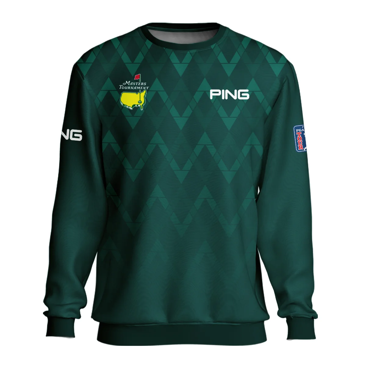 Abstract Dark Green Zigzag Background Masters Tournament Ping Unisex Sweatshirt Style Classic Sweatshirt