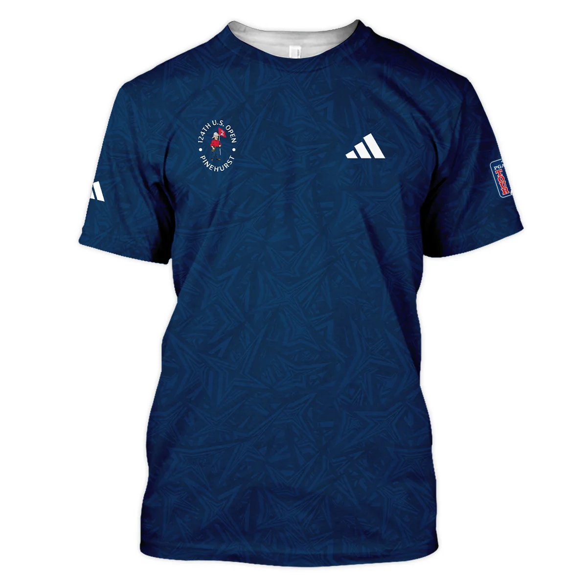 Adidas 124th U.S. Open Pinehurst Stars Gradient Pattern Dark Blue Unisex T-Shirt Style Classic T-Shirt