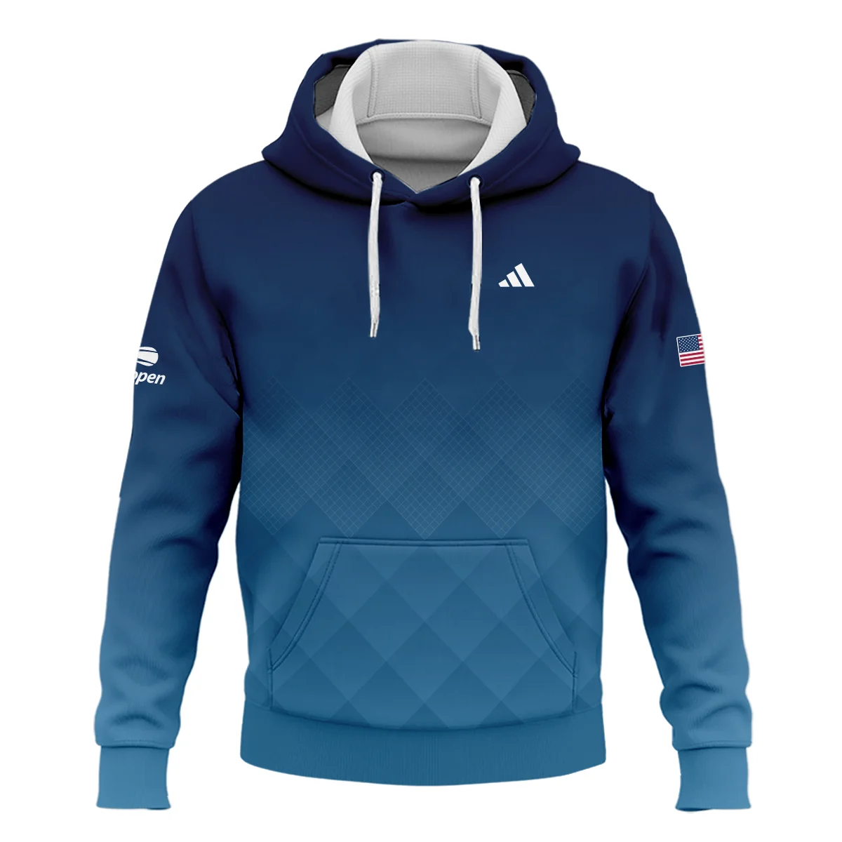 Adidas Blue Abstract Background US Open Tennis Champions Hoodie Shirt Style Classic Hoodie Shirt