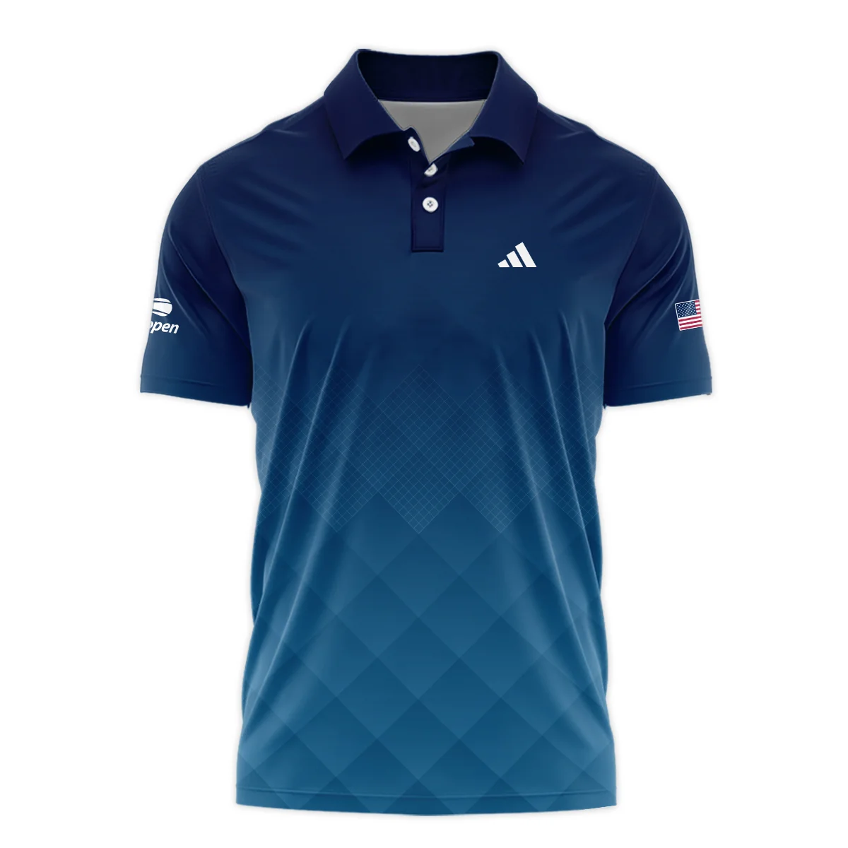 Adidas Blue Abstract Background US Open Tennis Champions Polo Shirt Style Classic Polo Shirt For Men