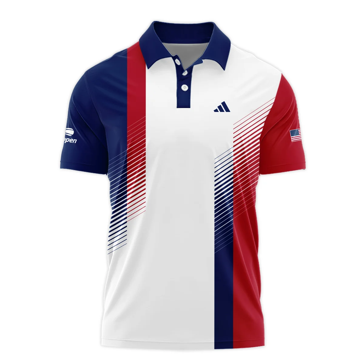 Adidas Blue Red Straight Line White US Open Tennis Champions Polo Shirt Style Classic Polo Shirt For Men