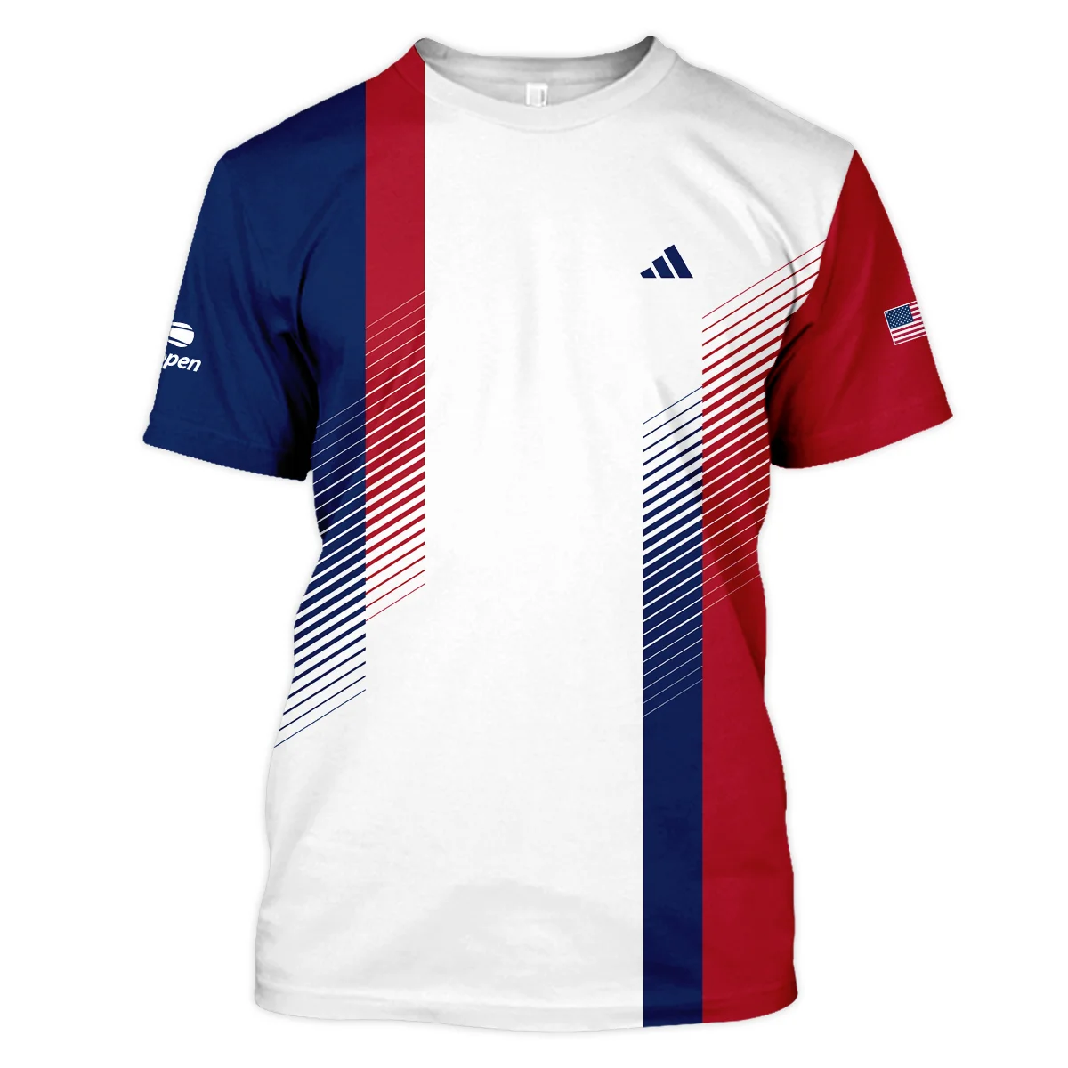 Adidas Blue Red Straight Line White US Open Tennis Champions Unisex T-Shirt Style Classic T-Shirt