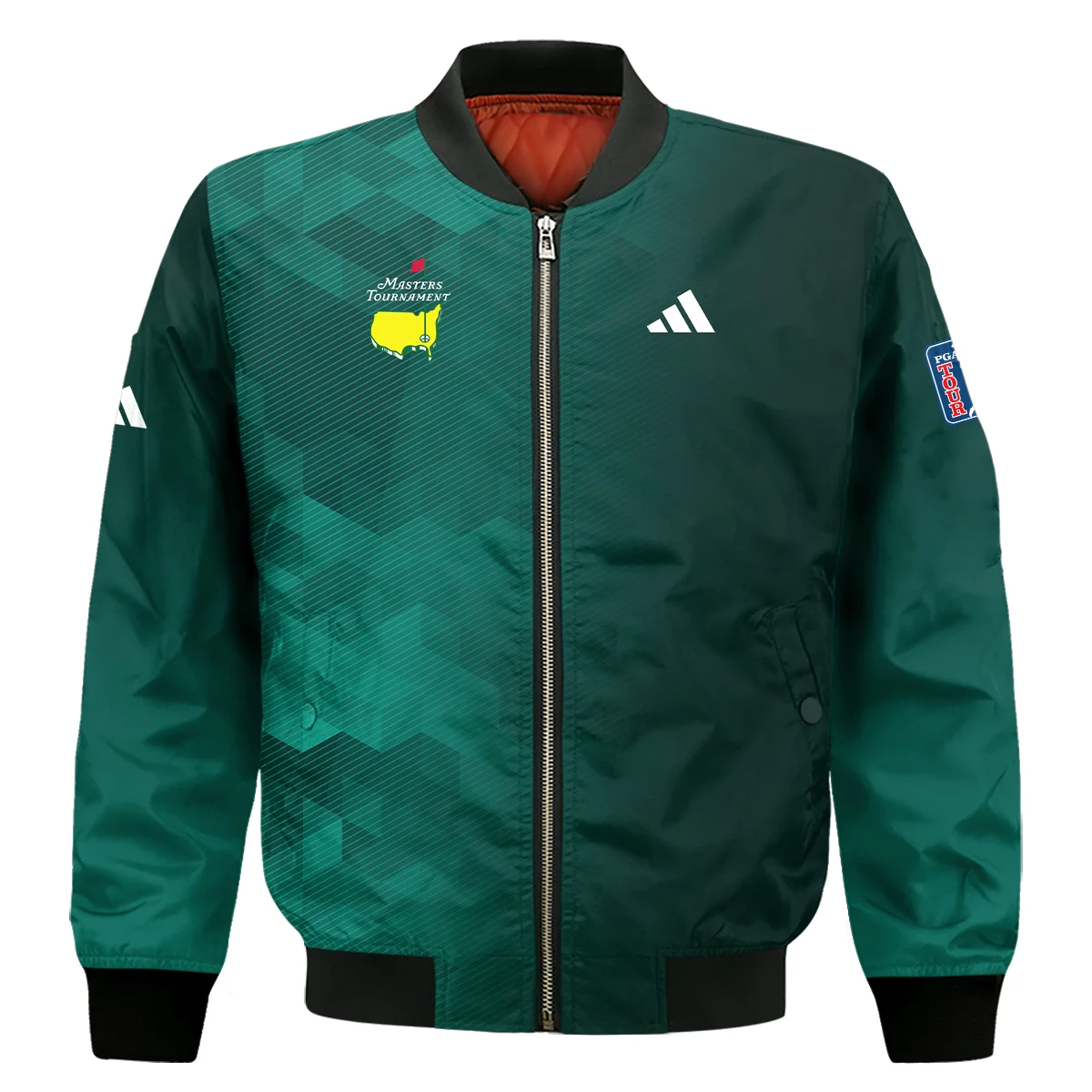 Adidas Golf Sport Dark Green Gradient Abstract Background Masters Tournament Bomber Jacket Style Classic Bomber Jacket