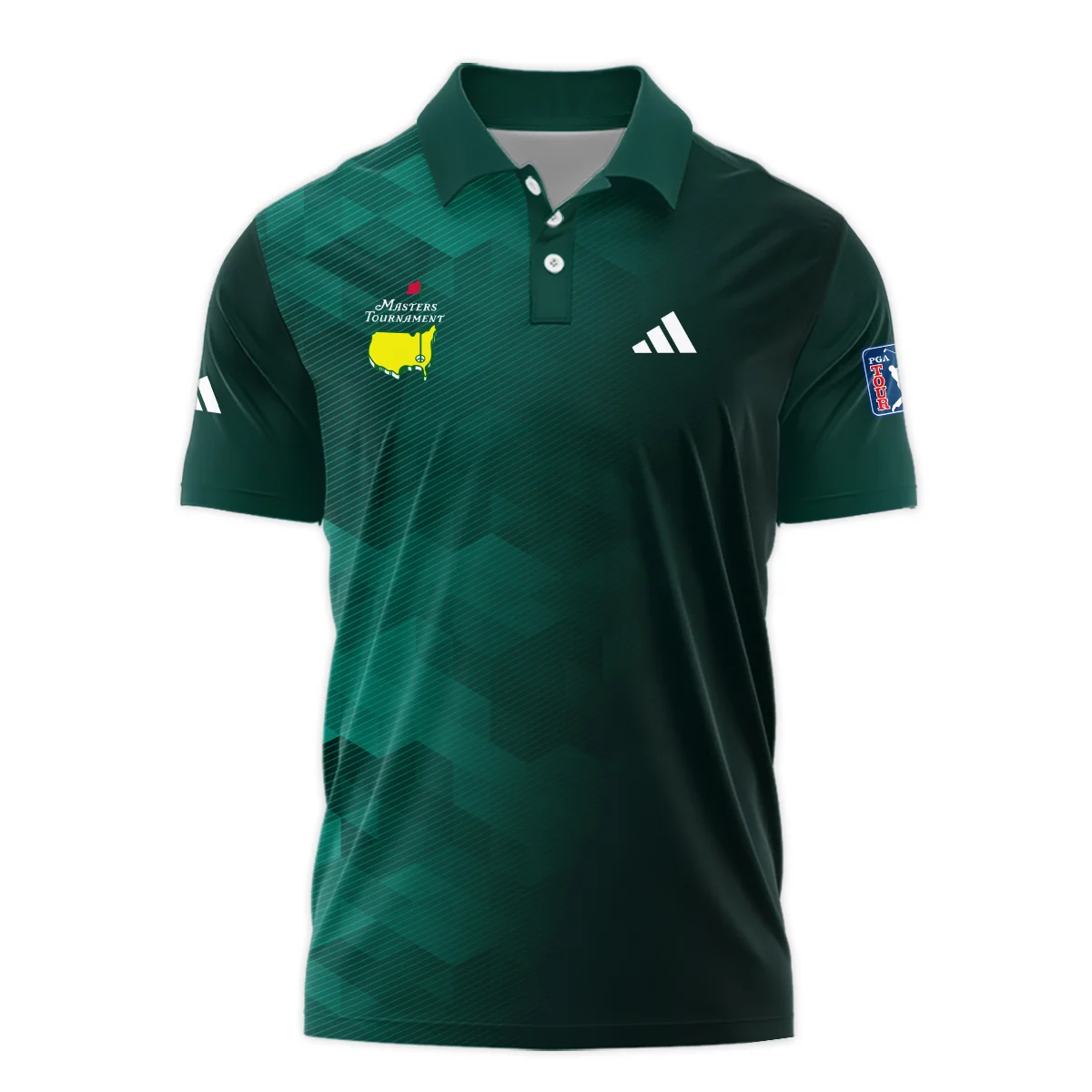 Adidas Golf Sport Dark Green Gradient Abstract Background Masters Tournament Polo Shirt Style Classic Polo Shirt For Men