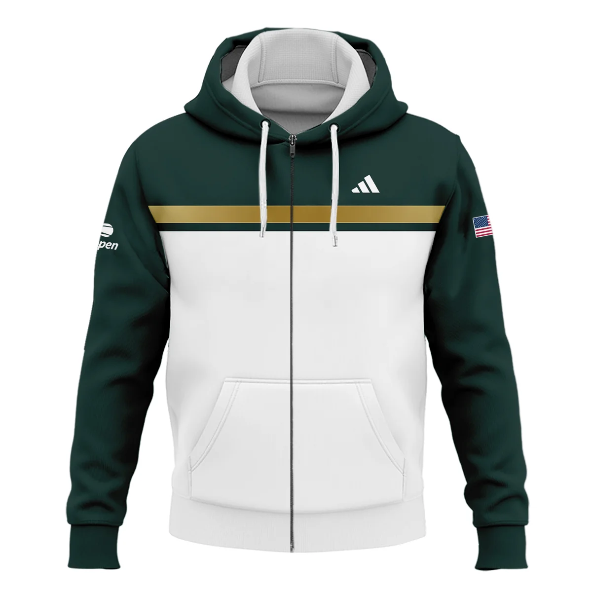 Adidas US Open Tennis Champions Dark Blue Red White Zipper Hoodie Shirt Style Classic Zipper Hoodie Shirt