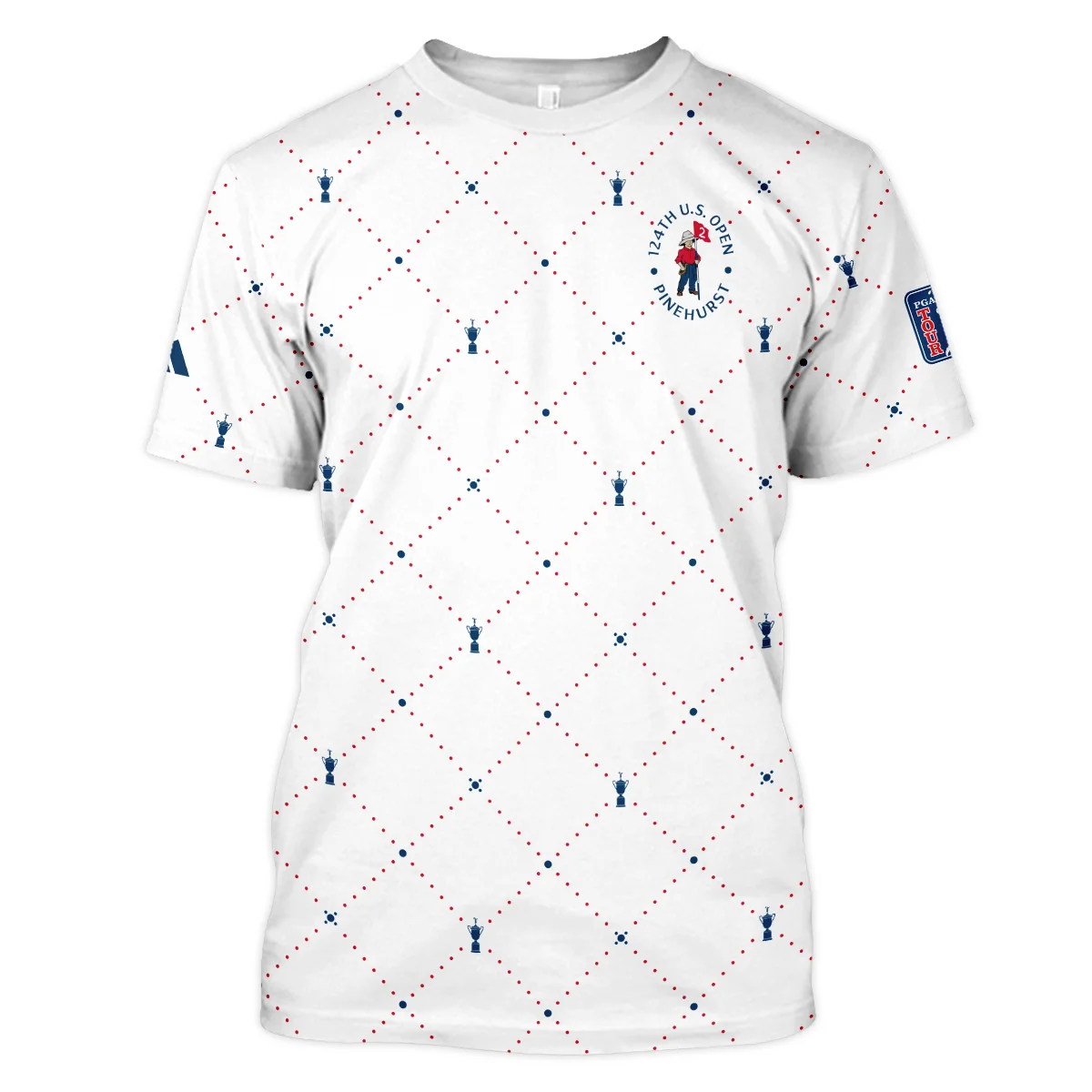 Argyle Pattern With Cup 124th U.S. Open Pinehurst Adidas Unisex T-Shirt Style Classic T-Shirt