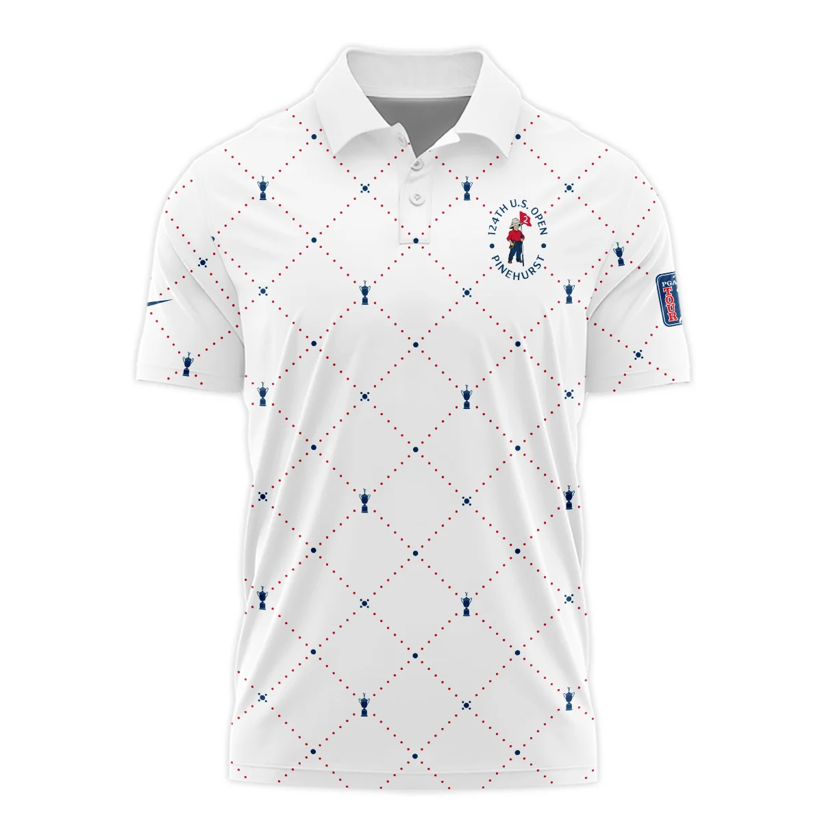 Argyle Pattern With Cup 124th U.S. Open Pinehurst Nike Polo Shirt Style Classic Polo Shirt For Men