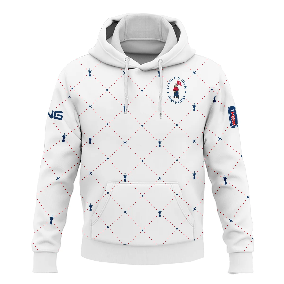 Argyle Pattern With Cup 124th U.S. Open Pinehurst Ping Hoodie Shirt Style Classic Hoodie Shirt