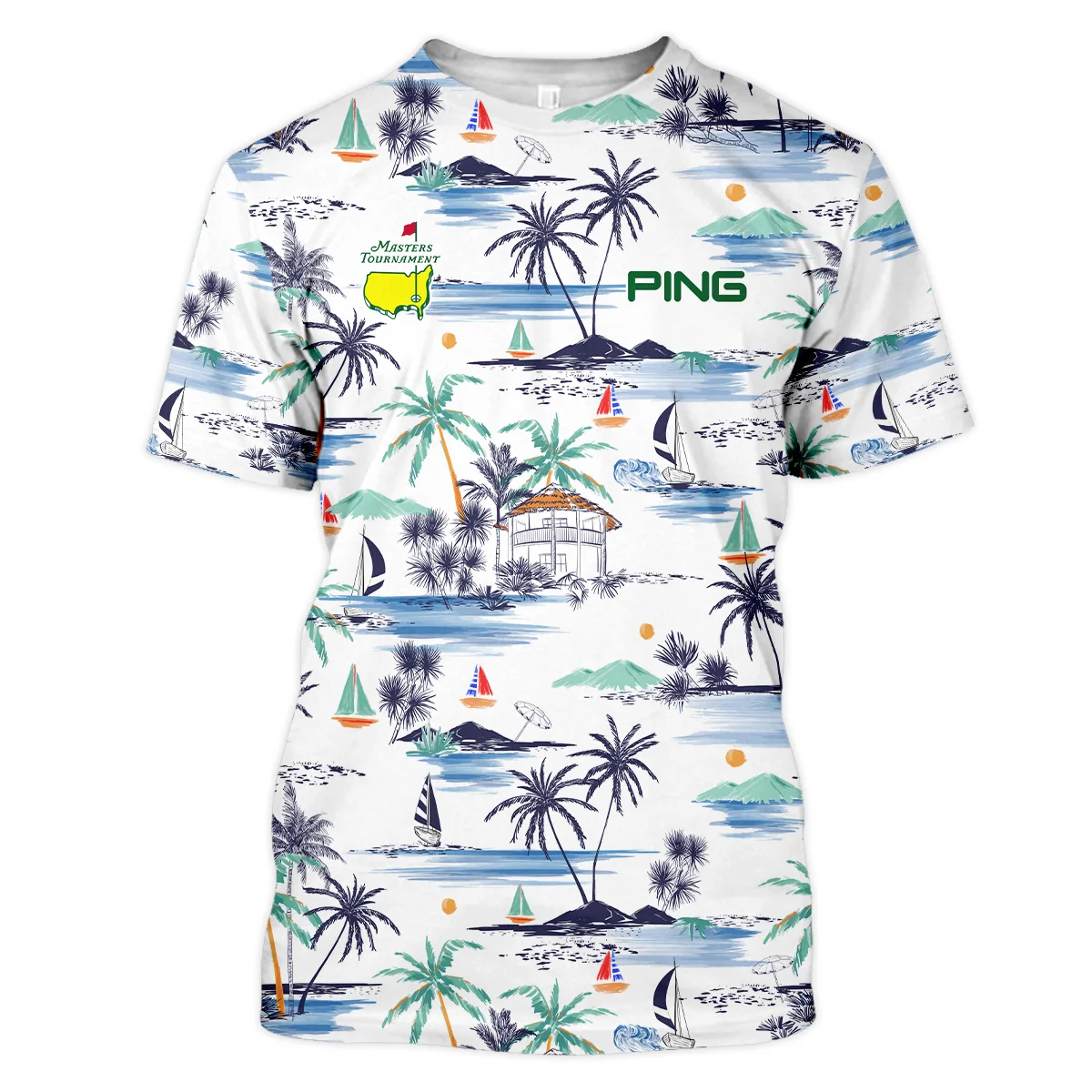 Artistic Seamless Summer Island Pattern Masters Tournament Ping Unisex T-Shirt Style Classic T-Shirt