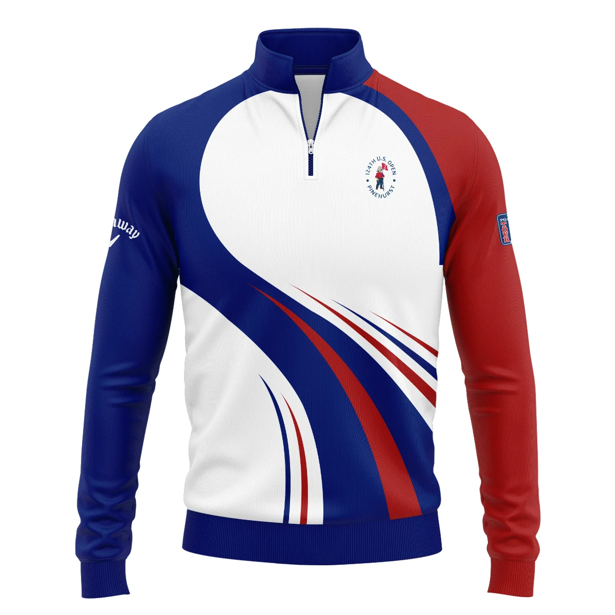 Callaway 124th U.S. Open Pinehurst Golf Blue Red White Background Quarter-Zip Jacket Style Classic Quarter-Zip Jacket