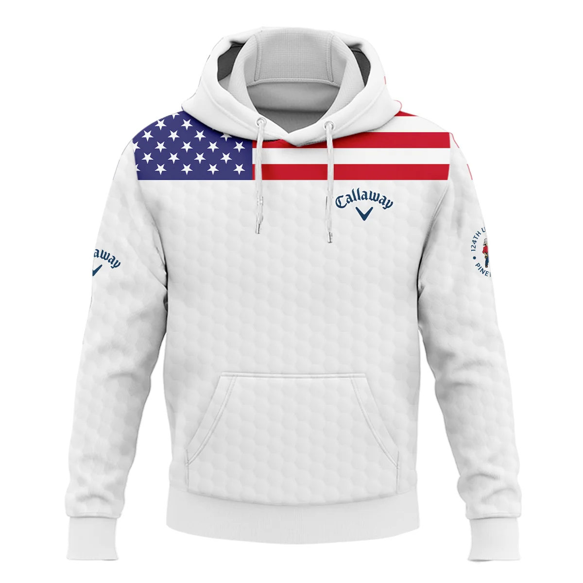 Callaway 124th U.S. Open Pinehurst Hoodie Shirt USA Flag Golf Pattern All Over Print Hoodie Shirt