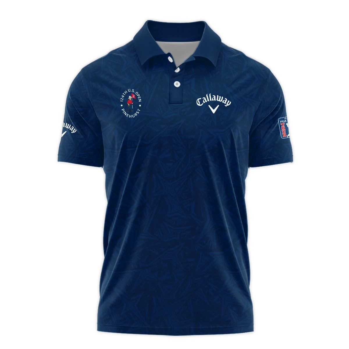 Callaway 124th U.S. Open Pinehurst Stars Gradient Pattern Dark Blue Polo Shirt Style Classic Polo Shirt For Men