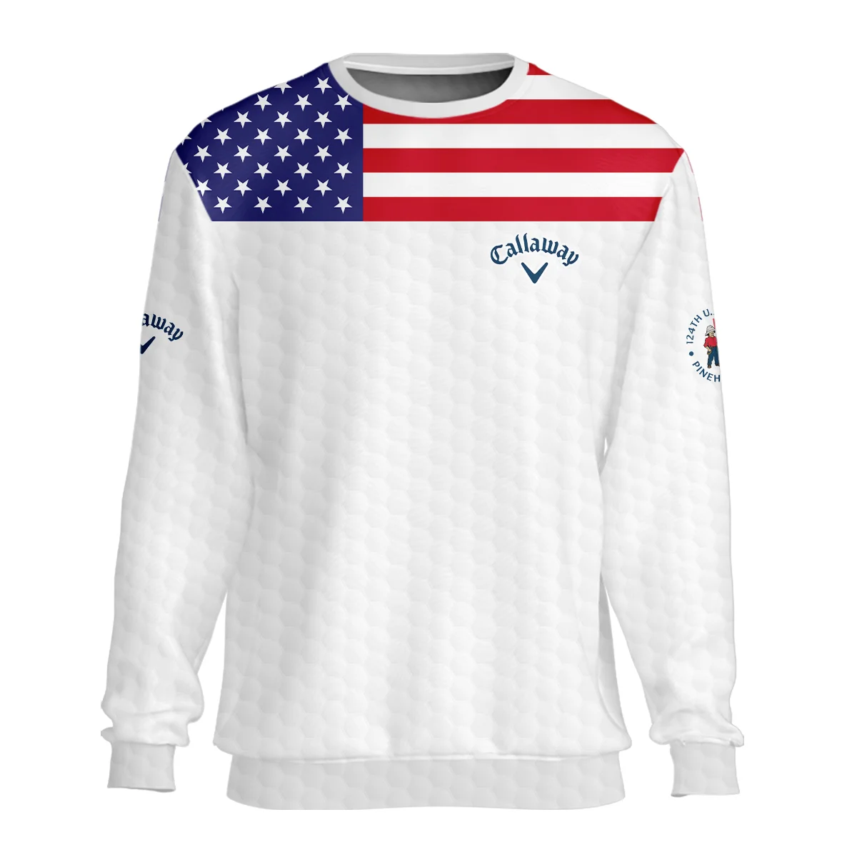 Callaway 124th U.S. Open Pinehurst Unisex Sweatshirt USA Flag Golf Pattern All Over Print Sweatshirt