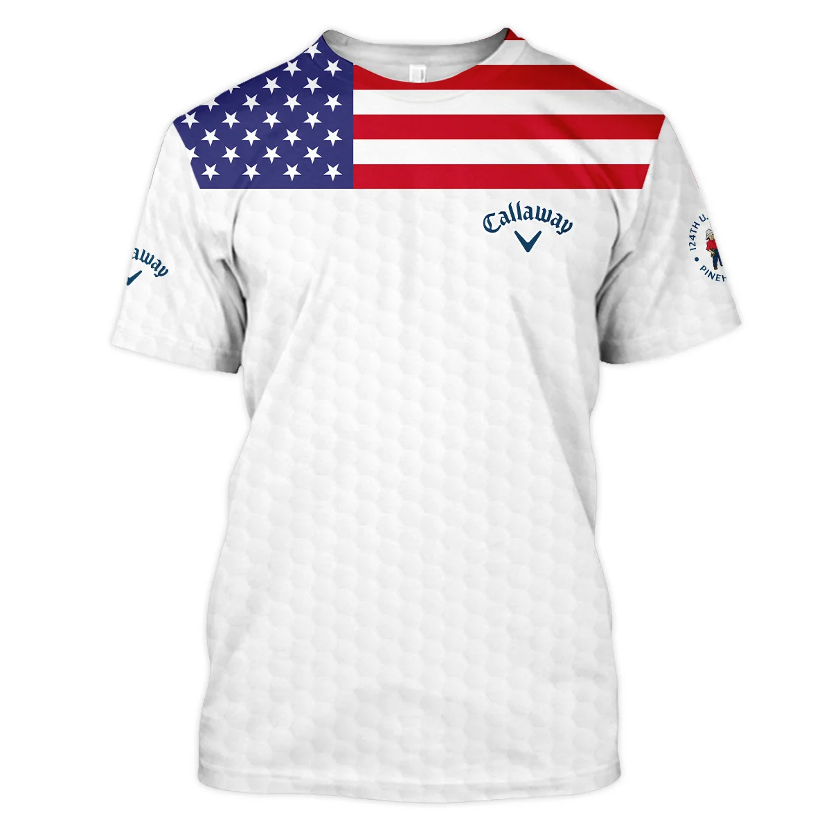 Callaway 124th U.S. Open Pinehurst Unisex T-Shirt USA Flag Golf Pattern All Over Print T-Shirt