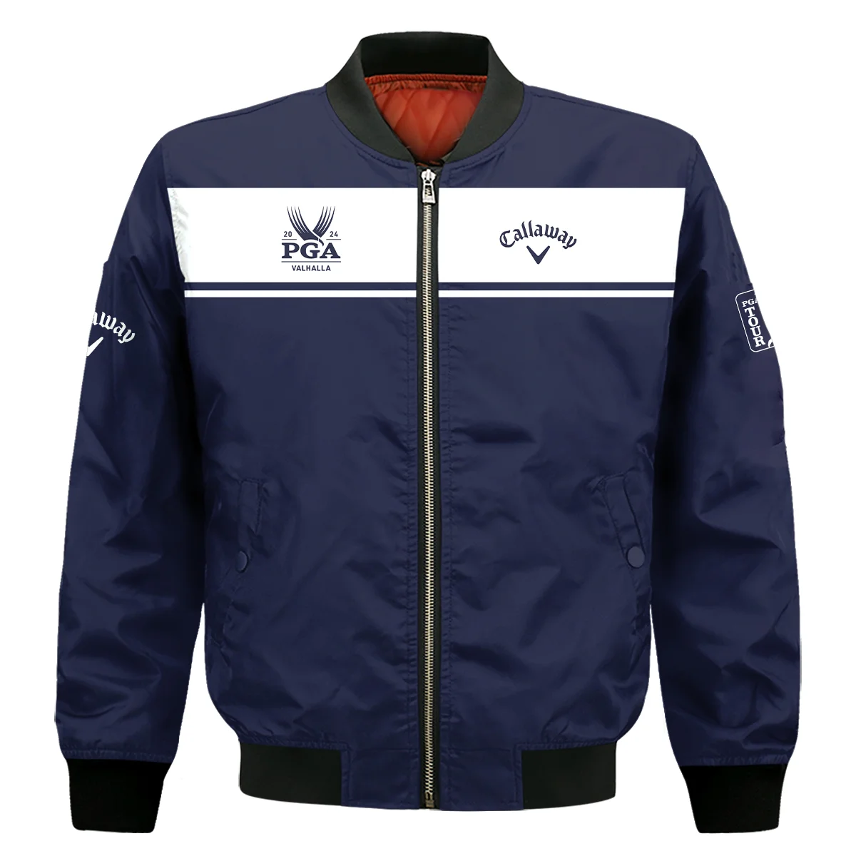 Callaway 2024 PGA Championship Golf Bomber Jacket Sports Dark Blue White All Over Print Bomber Jacket