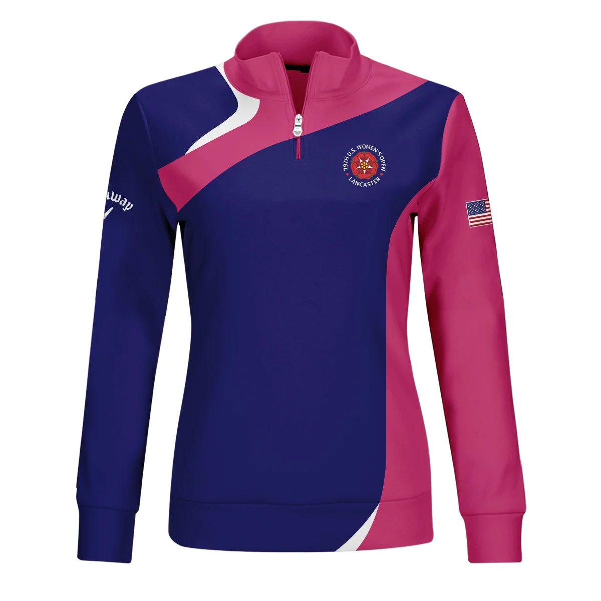 Callaway Blue Pink White 79th U.S. Women’s Open Lancaster Quater Zip Women