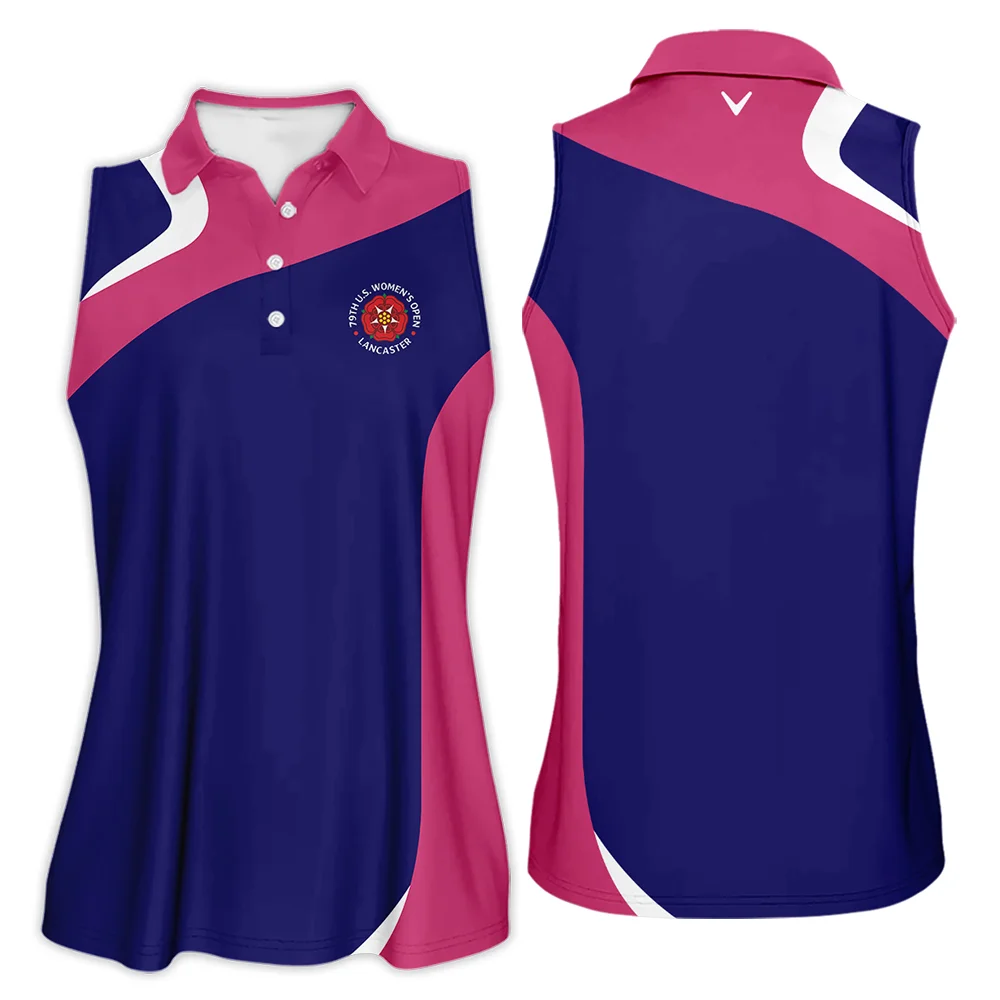 Callaway Blue Pink White 79th U.S. Women’s Open Lancaster Sleeveless Polo Shirt