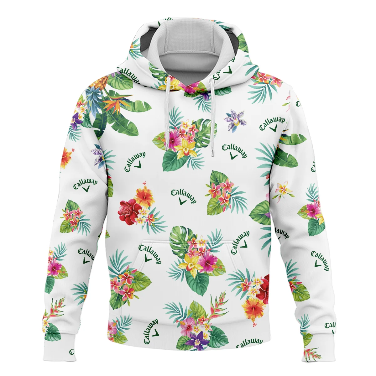 Callaway Hawaiian Flower Hoodie Shirt Style Classic Hoodie Shirt