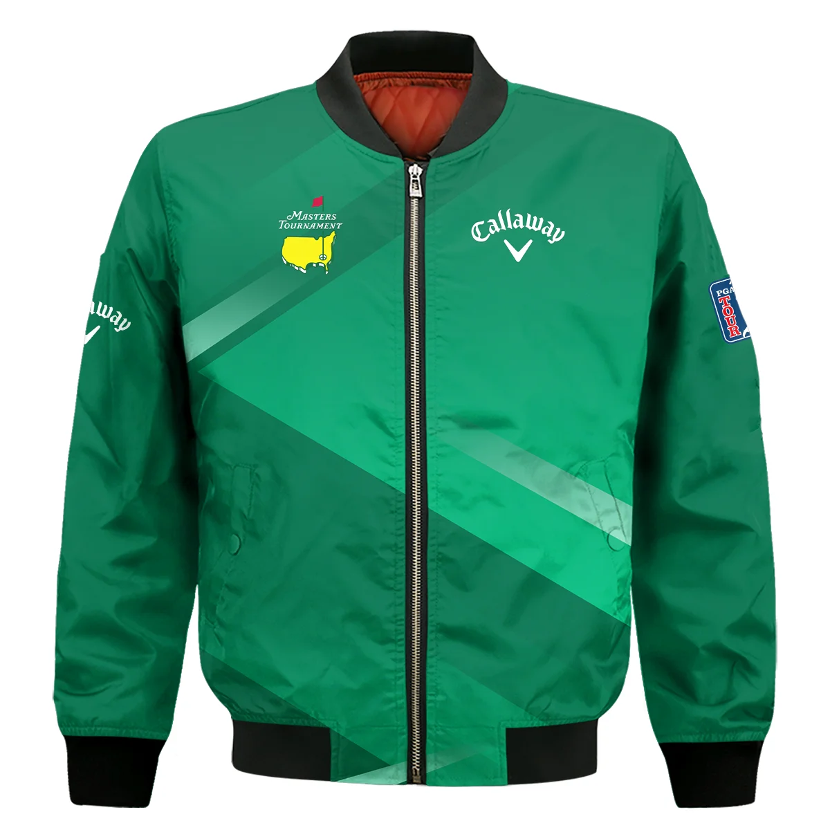 Callaway Masters Tournament Golf Bomber Jacket Green Gradient Pattern Sports All Over Print Bomber Jacket