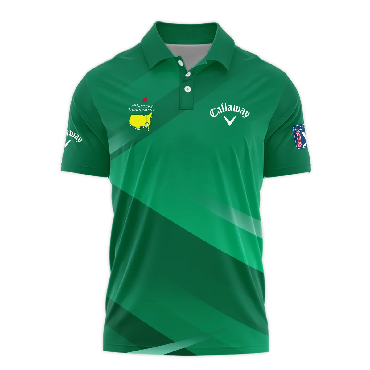 Callaway Masters Tournament Golf Polo Shirt Green Gradient Pattern Sports All Over Print Polo Shirt For Men