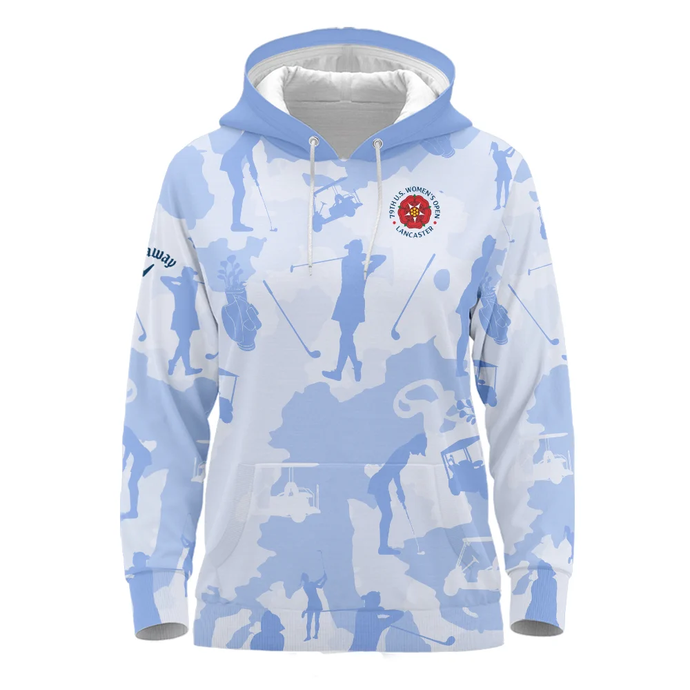 Camo Blue Color 79th U.S. Women’s Open Lancaster Callaway Hoodie Shirt Golf Sport All Over Print Hoodie Shirt