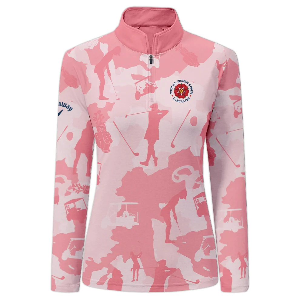 Camo Pink Color 79th U.S. Women’s Open Lancaster Callaway Quarter-Zip Jacket Golf Sport All Over Print Quarter-Zip Jacket