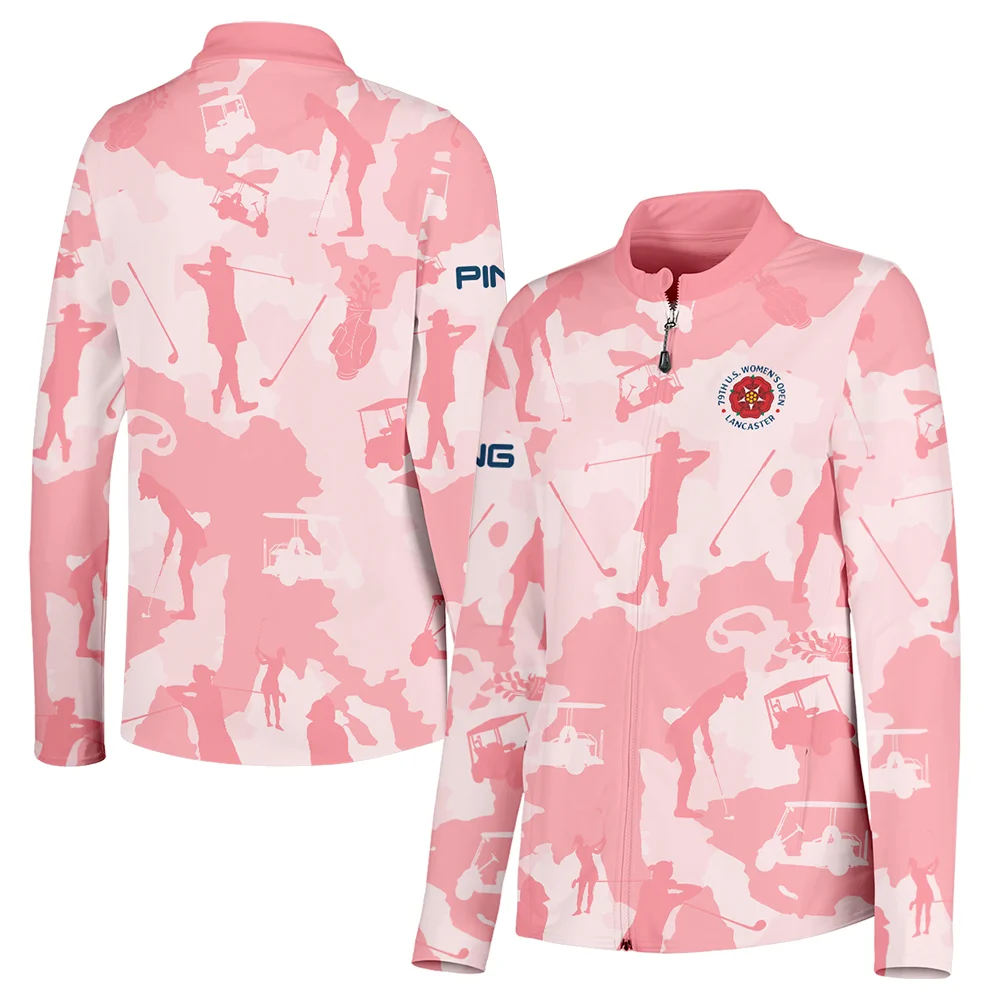 Camo Pink Color 79th U.S. Women’s Open Lancaster Ping Full-Zip Jacket Golf Sport All Over Print Full-Zip Jacket