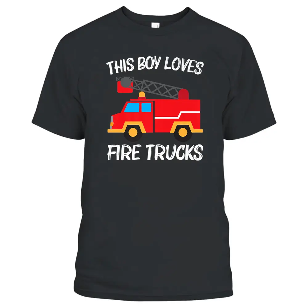 Cool Fire Truck Art Firetruck Firefighter T-Shirt