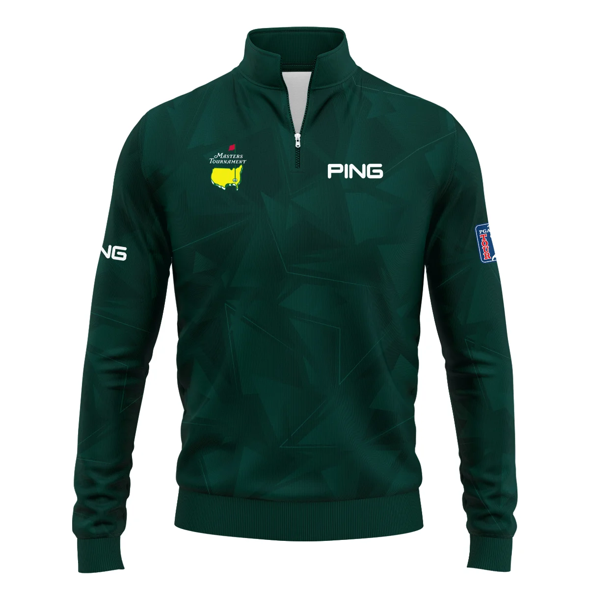 Dark Green Abstract Sport Masters Tournament Ping Quarter-Zip Jacket Style Classic Quarter-Zip Jacket