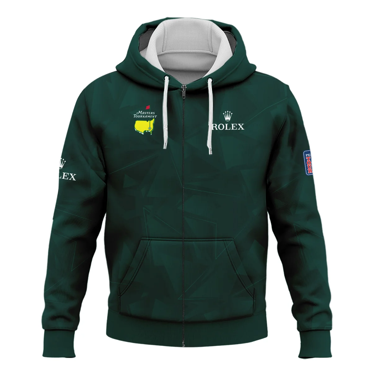 Dark Green Abstract Sport Masters Tournament Rolex Zipper Hoodie Shirt Style Classic Zipper Hoodie Shirt