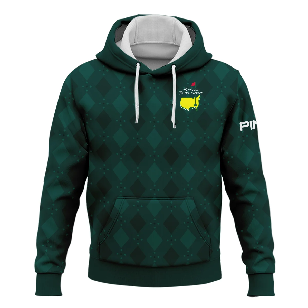 Dark Green Argyle Plaid Pattern Golf Masters Tournament Ping Hoodie Shirt Style Classic Hoodie Shirt