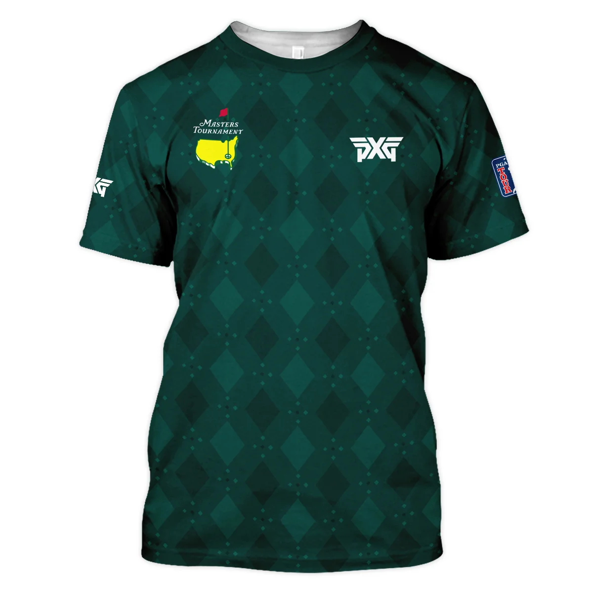 Dark Green Argyle Plaid Pattern Golf Masters Tournament Unisex T-Shirt Style Classic T-Shirt