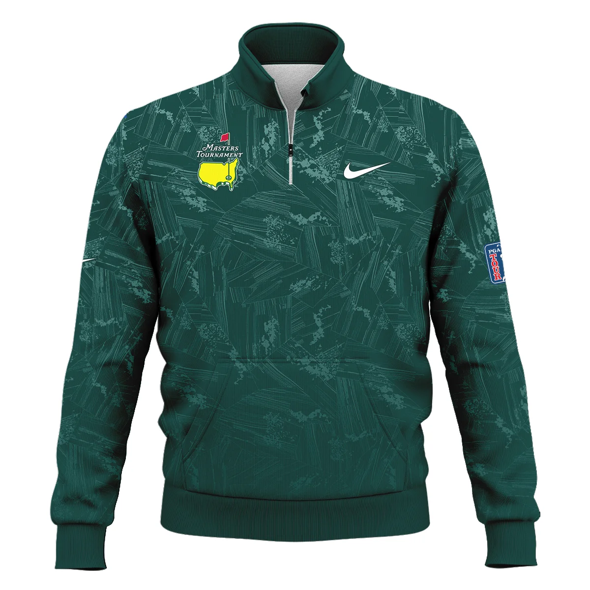 Dark Green Background Masters Tournament Nike Style Classic Quarter Zipped Sweatshirt